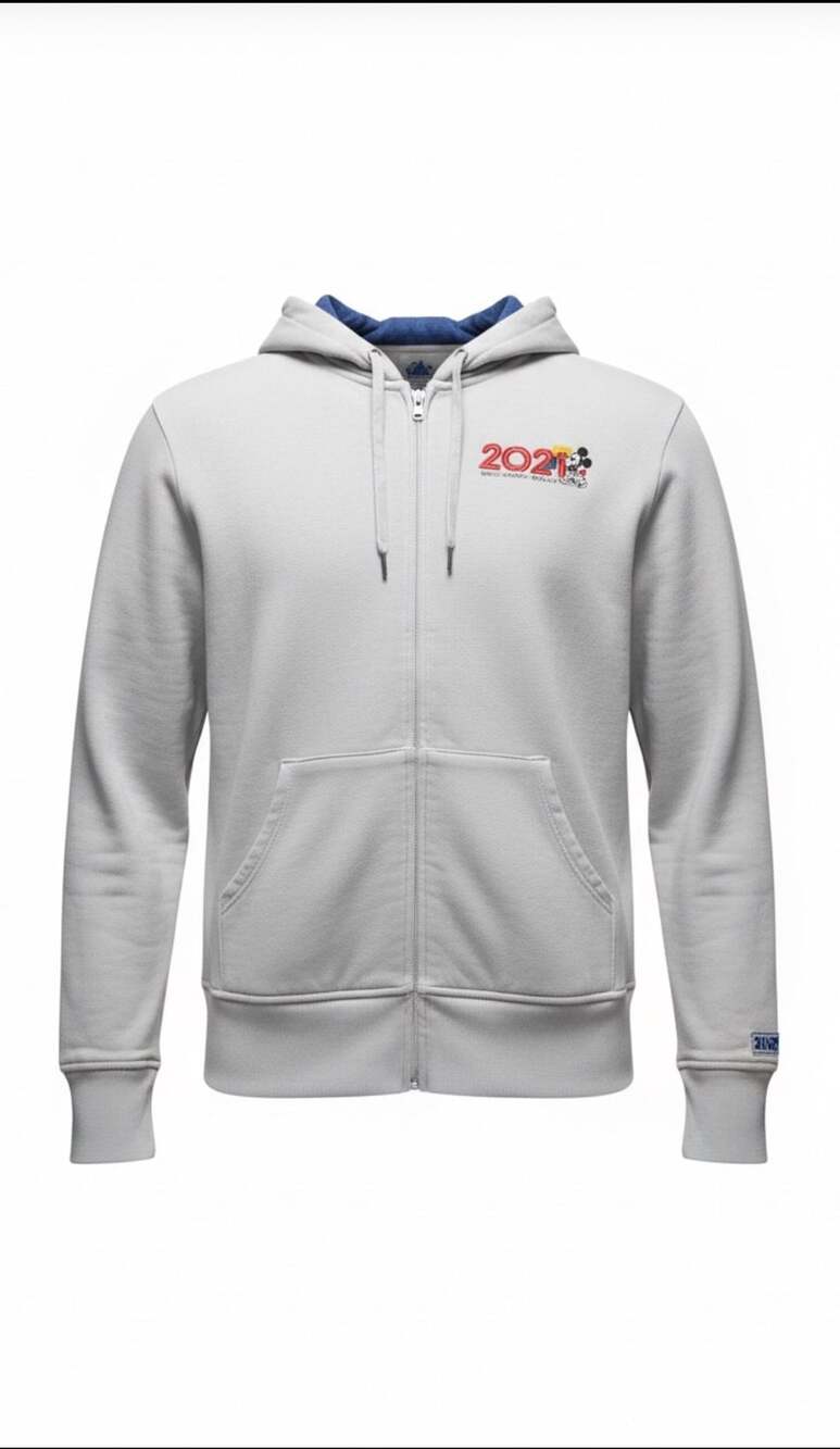 Walt Disney World 2021 Mickey Mouse Zip Up Hoodie White. #Disney #hoodie